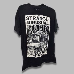 BlackCraft Graphic T-Shirt “Strange and Unusual Magic” Crew Neck Black III NWT